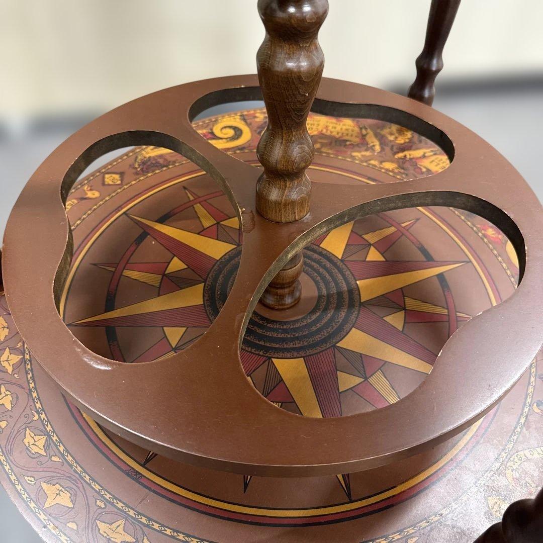 ☆激安‼️ イタリア製 地球儀のモチーフがお洒落なワインラック キャスター付