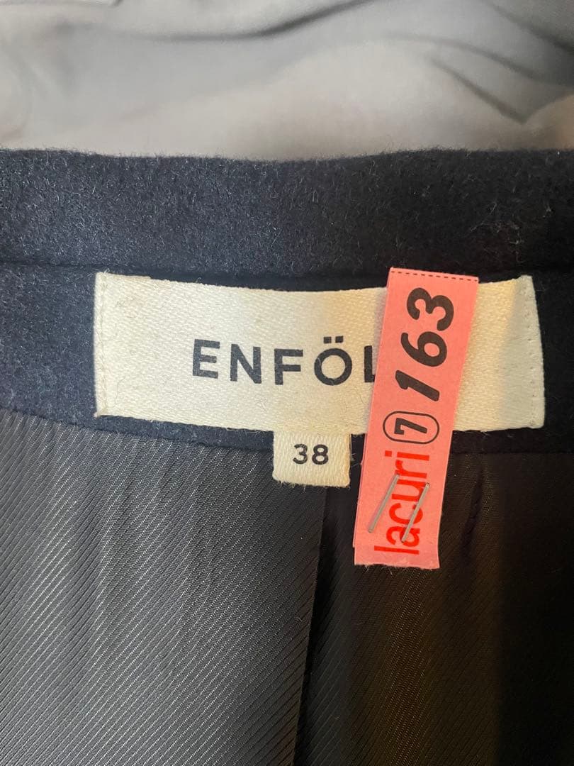 ENFOLD エンフォルド ネイビー チェスターコート38