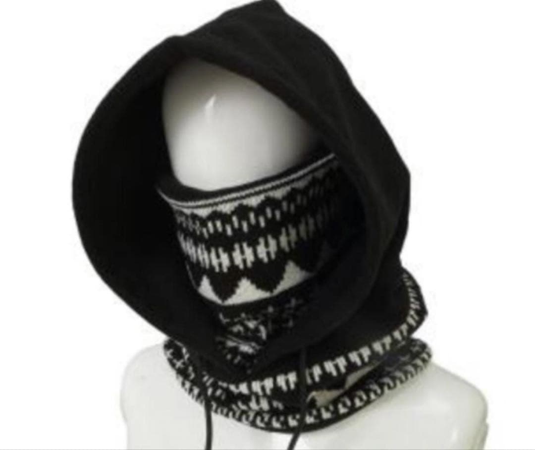 PEARLY GATES フード付きネックウォーマー、ニットキャップ