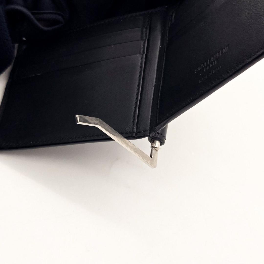 サンローラン マネークリップ YSL カサンドラ クロコ 型押し