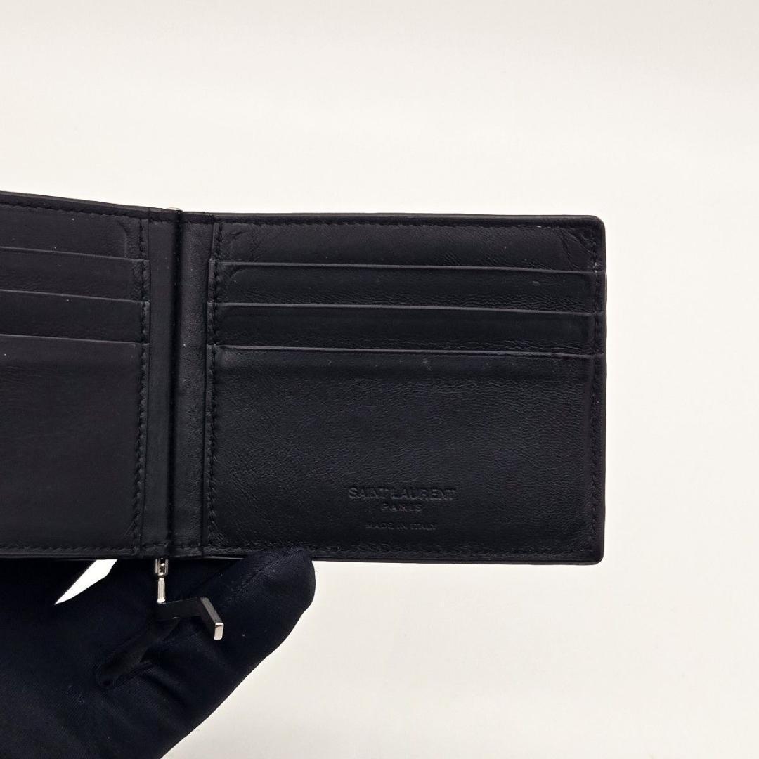 サンローラン マネークリップ YSL カサンドラ クロコ 型押し