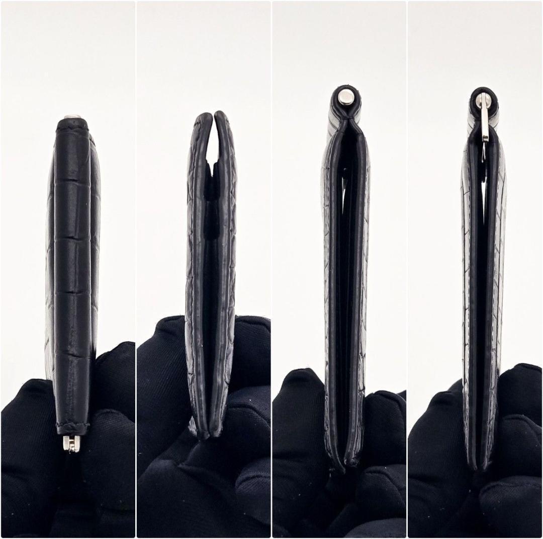 サンローラン マネークリップ YSL カサンドラ クロコ 型押し