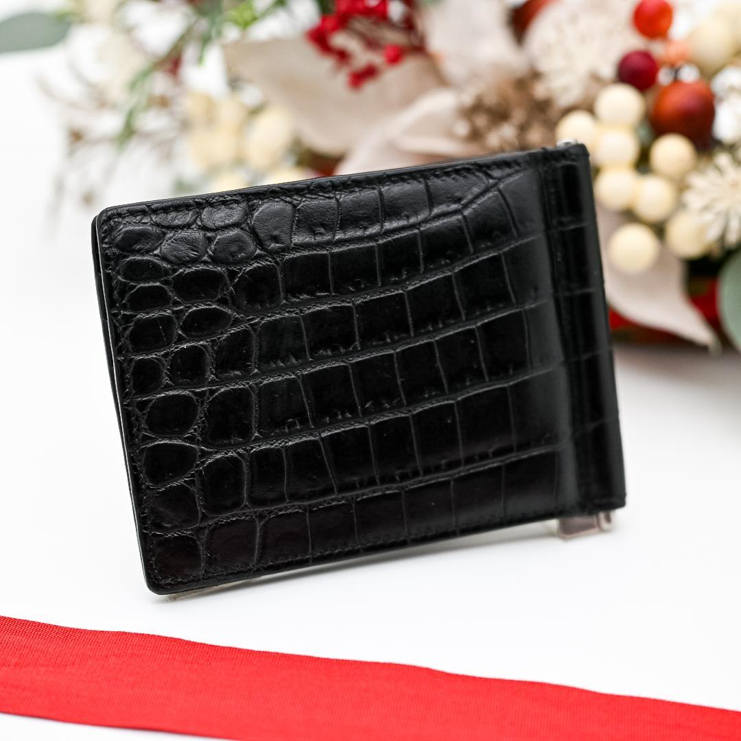 サンローラン マネークリップ YSL カサンドラ クロコ 型押し