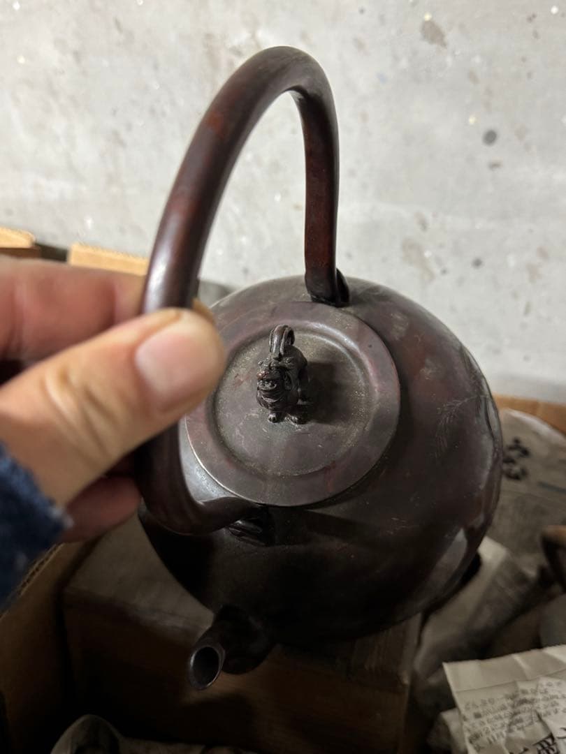 ‼️リサイクルFORTへフォロー‼️本日11/20①‼️琢斎の名前入り‼️銅製丸型湯沸