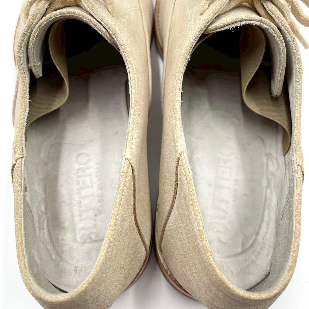 ブッテロ ドレスシューズ 703 内羽根 プレーントゥ 42 ベージュY1533