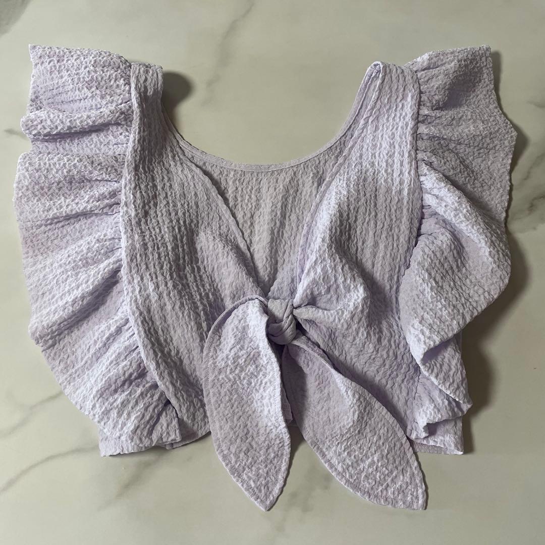 フリル付きライトパープル水着