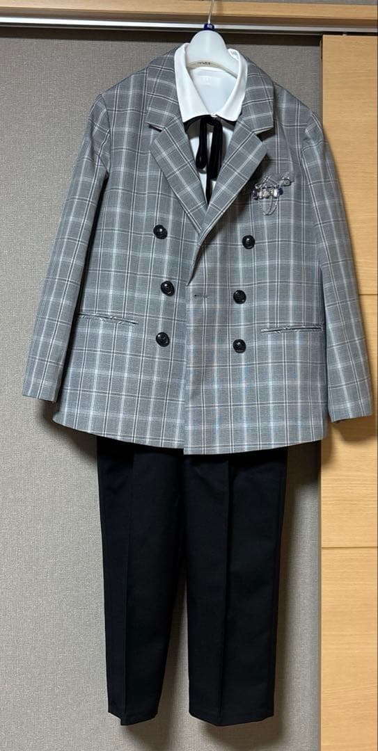 エルアンノワール 卒業式 女の子 W ロング ジャケットパンツスーツ160B