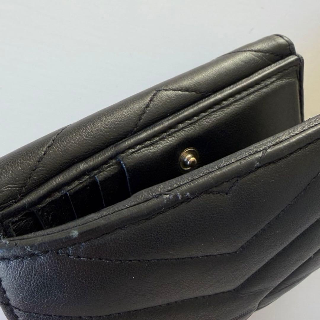 Saint Laurent サンローラン 折り財布 ブラック