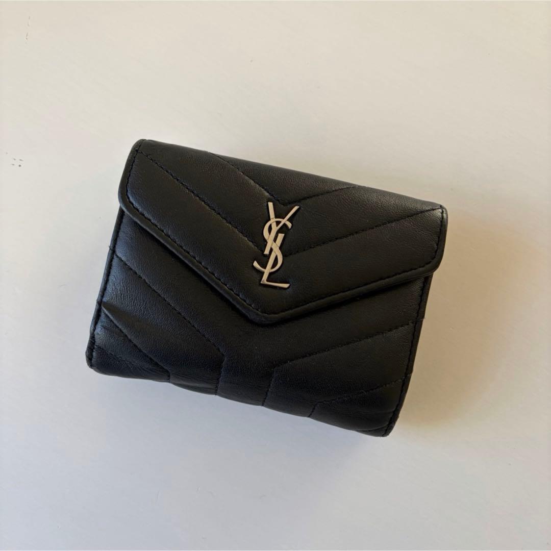 Saint Laurent サンローラン 折り財布 ブラック