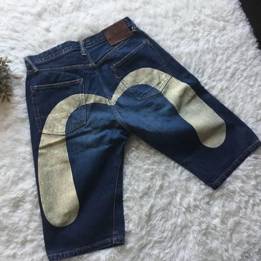 EVISU SIOTANI ハーフパンツ　大黒　白　W32 日本製　赤耳