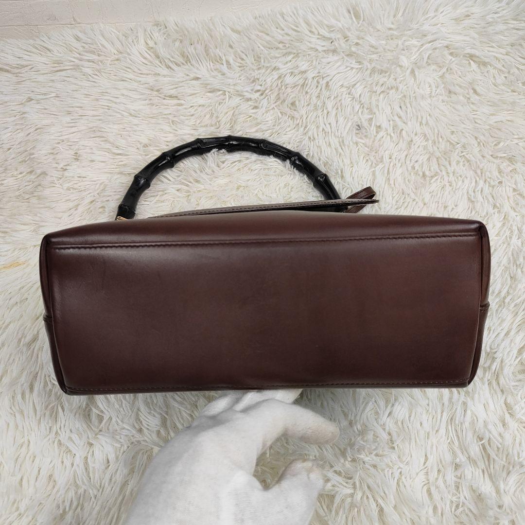 本日限定価格　グッチ　ハンドバッグ　肩掛け　ワンショルダー　バンブー　ポーチ付き