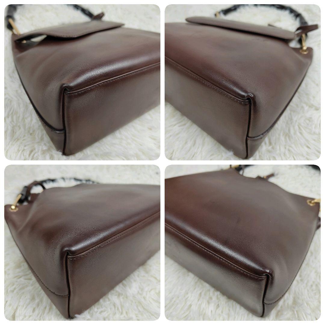 本日限定価格　グッチ　ハンドバッグ　肩掛け　ワンショルダー　バンブー　ポーチ付き