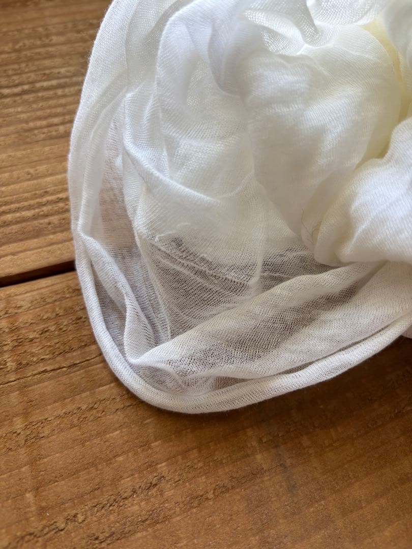 【未使用】ミナペルホネン／forest paradeストール ホワイト＋グレー