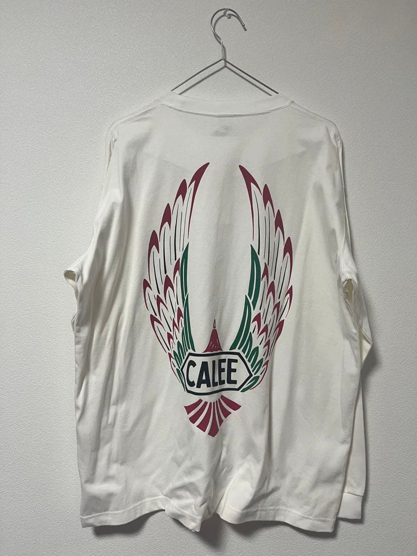 【新品未使用】CALEE 長袖カットソー ウィングロゴ ホワイト