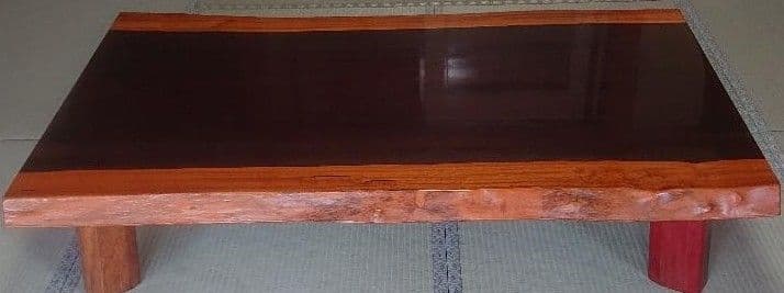 【Chimiketa品】大きな木製座卓 光沢仕上げ