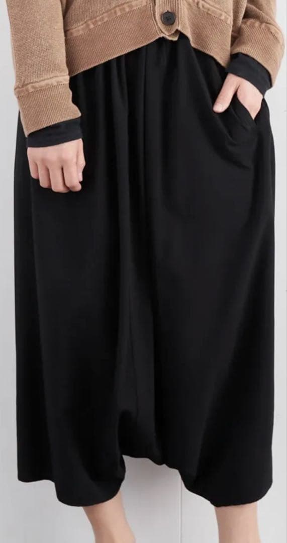 FACTORY ファクトリー✳︎ペルー綿サルエルパンツ　ブラック