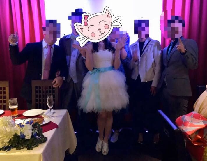 ウェディングドレス 2way プリンセスライン yns ミニドレス