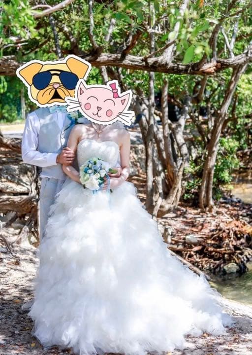 ウェディングドレス 2way プリンセスライン yns ミニドレス