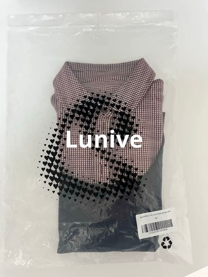 COYSEIO パッチワークチェック柄ポロシャツ風レイヤードシャツ