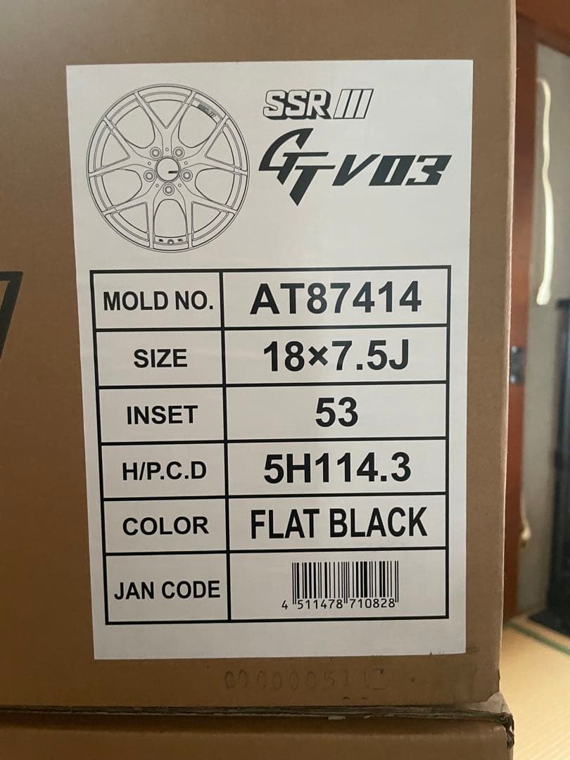 SSR GTV03 (FBK) ホイール18インチ 4本セット