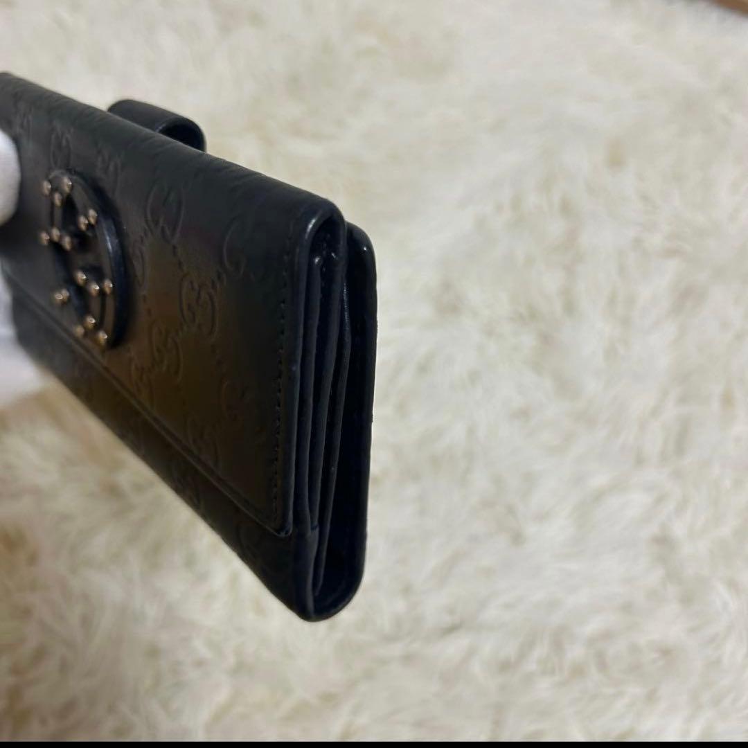 グッチ GG シマ インターロッキングGスタッツ　ブラック