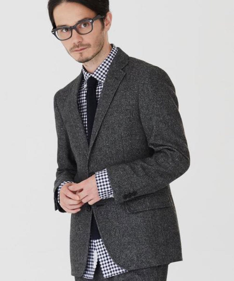 green label relaxing スリーピース　スーツセットアップグレー