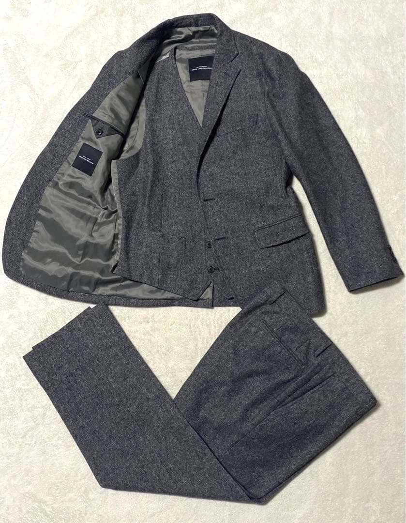 green label relaxing スリーピース　スーツセットアップグレー