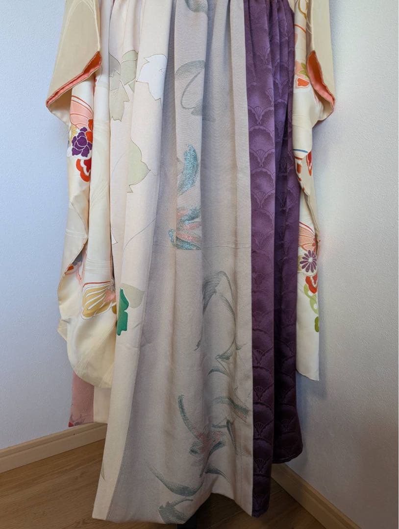 ラ・ソールの端折りが素敵な二部式着物　振り袖二部式