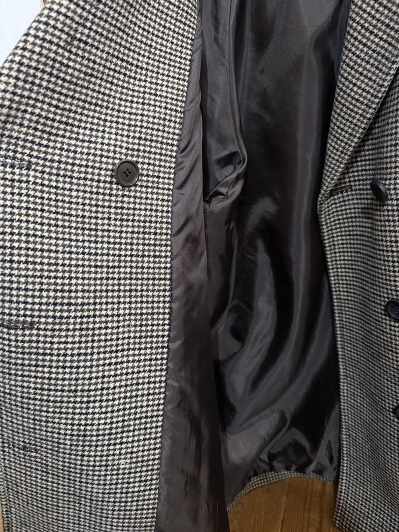 SLOBEチェック柄ダブルブレストコート