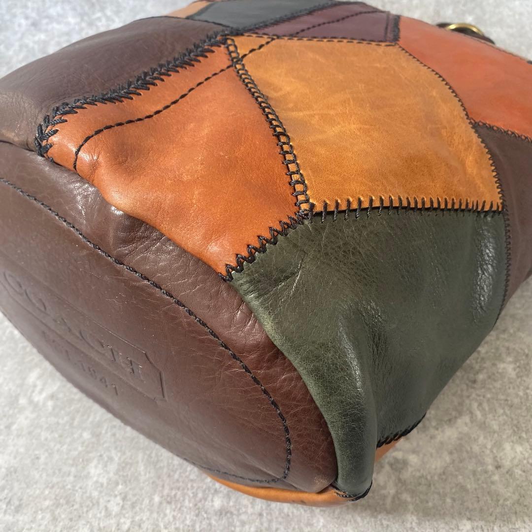 希少　コーチ　リミテッドエディション パッチワーク レザーショルダーバッグ