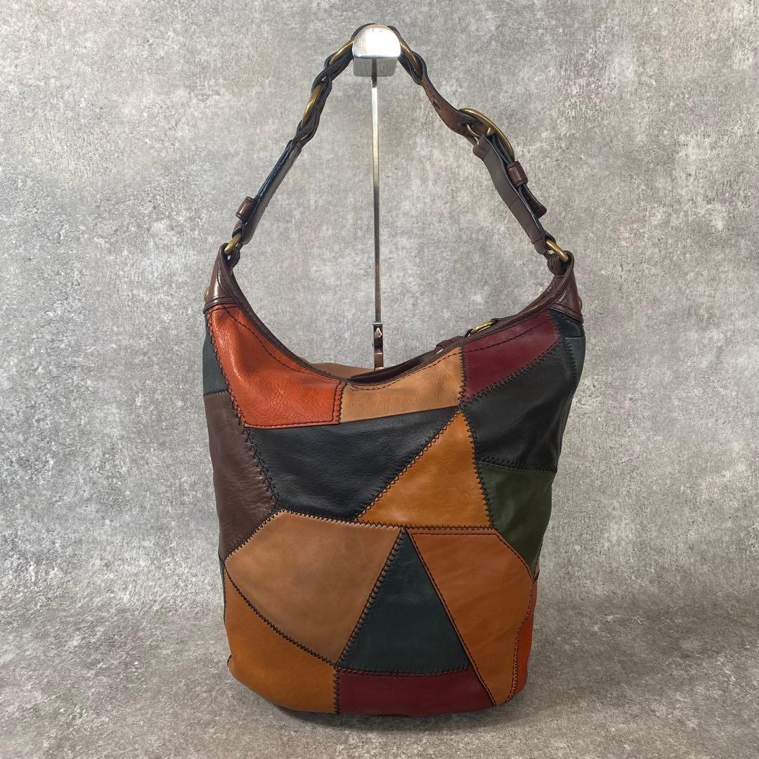 希少　コーチ　リミテッドエディション パッチワーク レザーショルダーバッグ