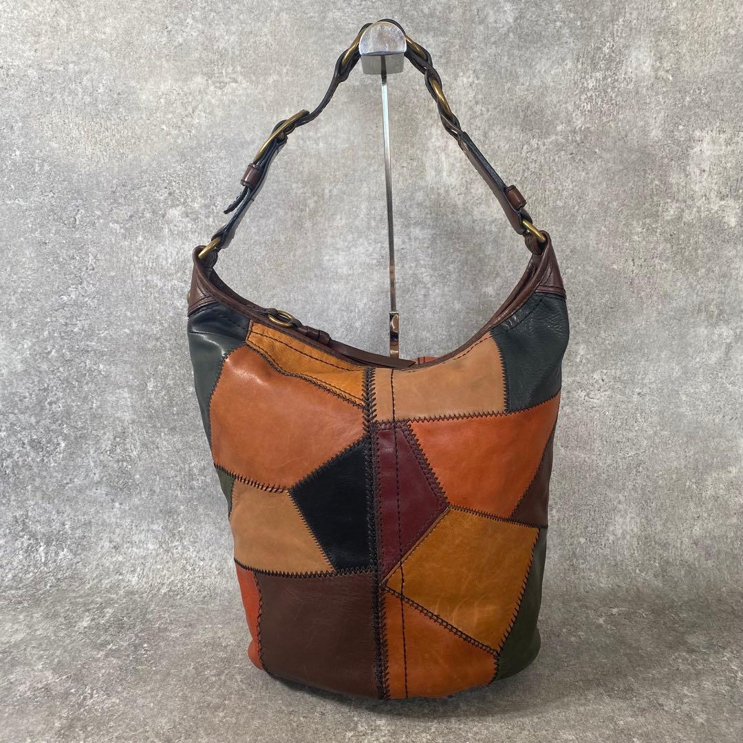 希少　コーチ　リミテッドエディション パッチワーク レザーショルダーバッグ