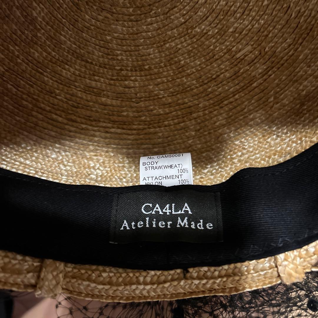 ca4la チュール付きキャスケット