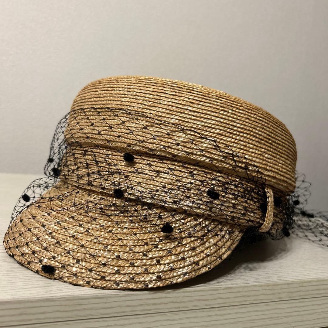 ca4la チュール付きキャスケット