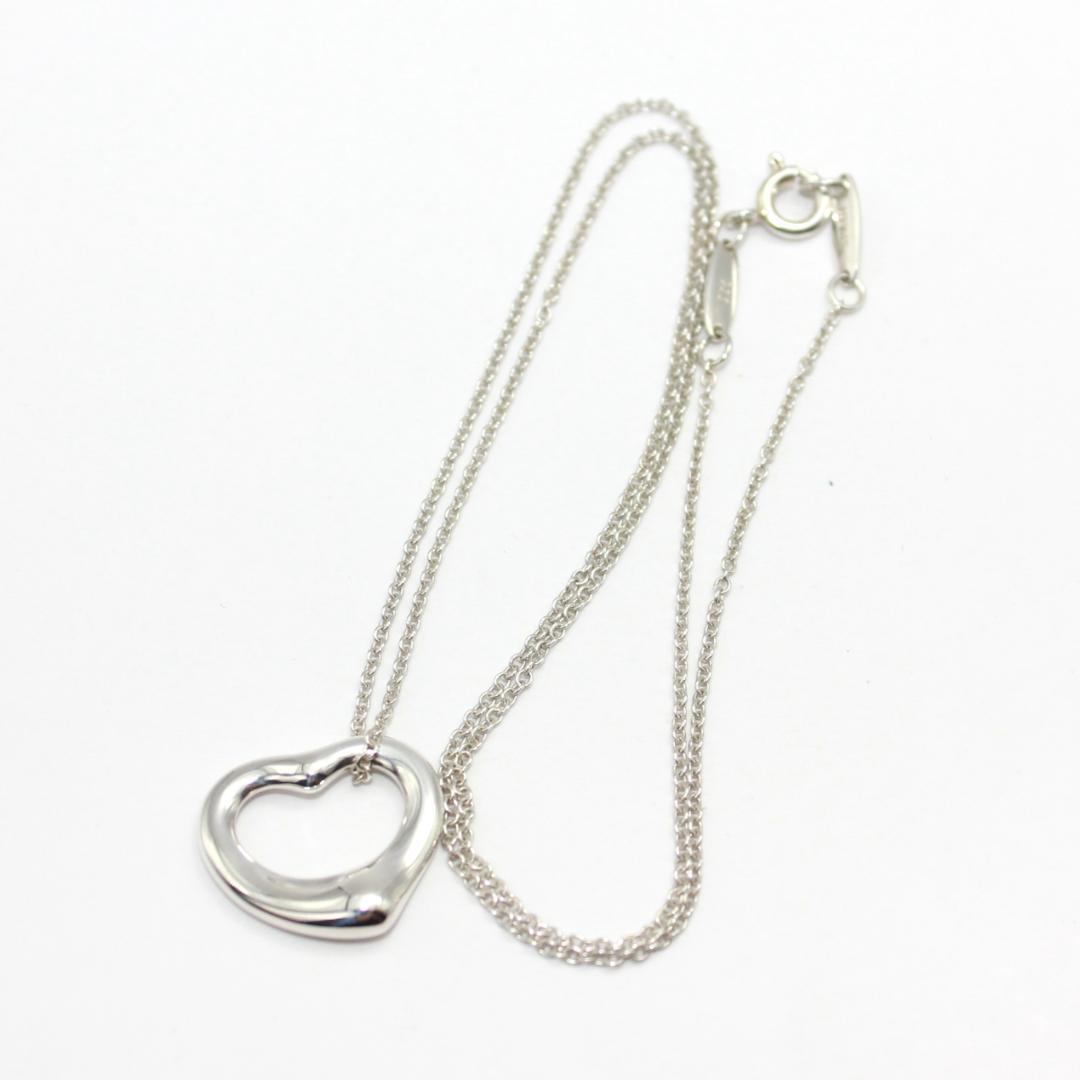 美品 Tiffany&Co. ティファニー オープンハート シルバー ネックレス
