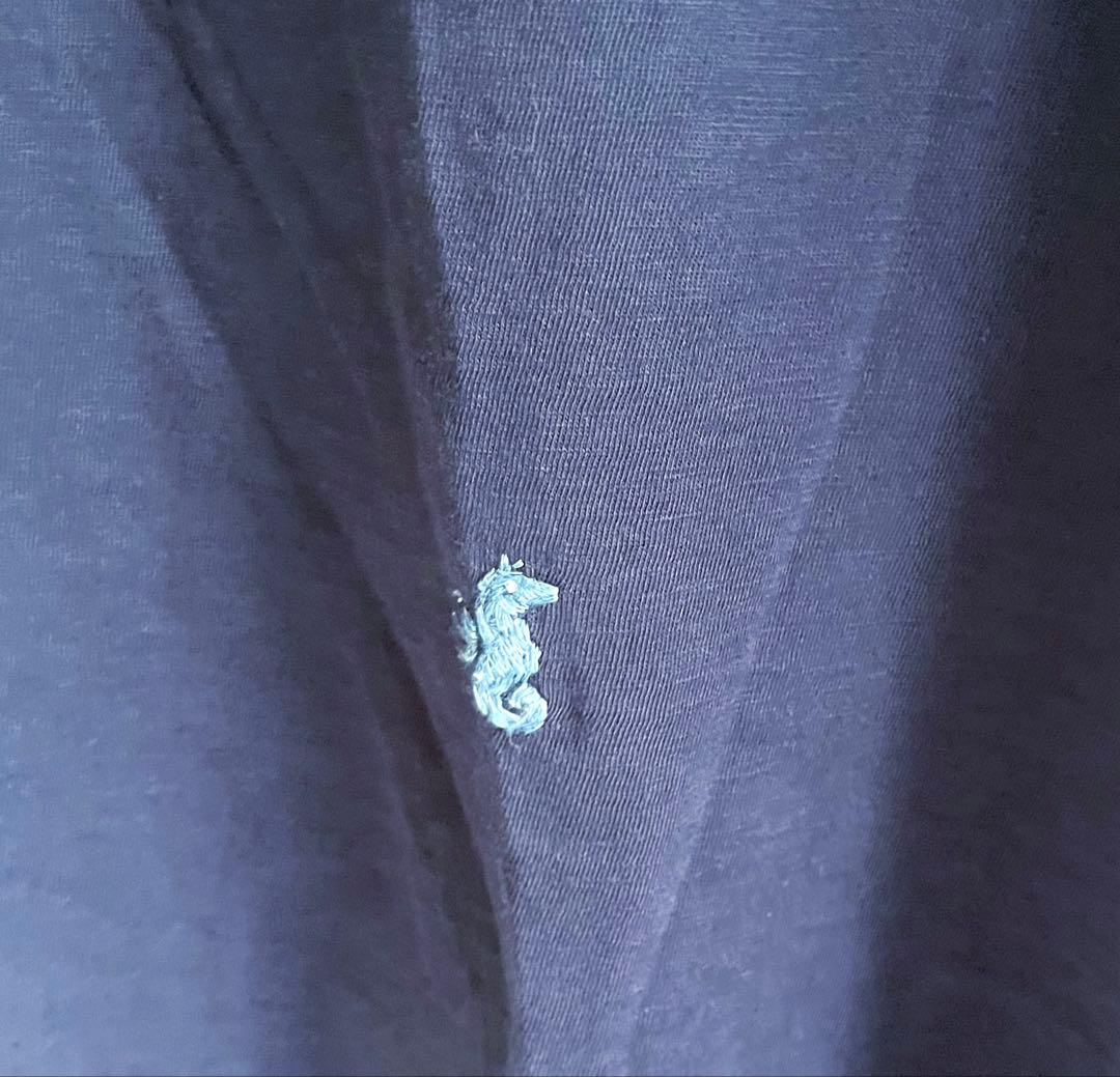 未使用　45R タツノオトシコ刺繍入りポロシャツ