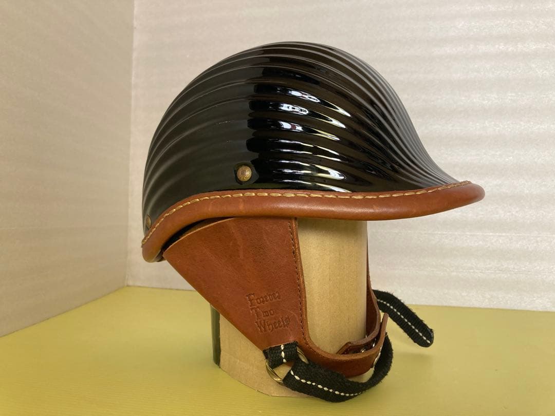 tt&co　旧型　レザートリム　ジョッキー　イヤーマフ 真鍮リベット　ハーレー