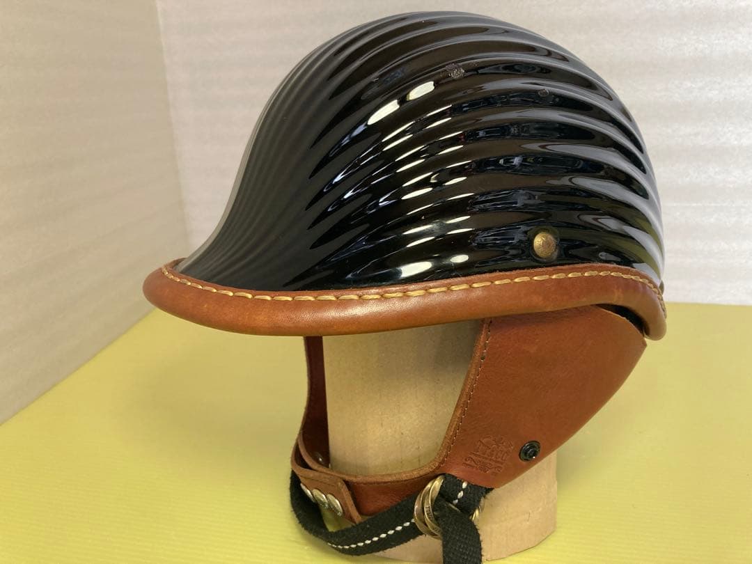 tt&co　旧型　レザートリム　ジョッキー　イヤーマフ 真鍮リベット　ハーレー