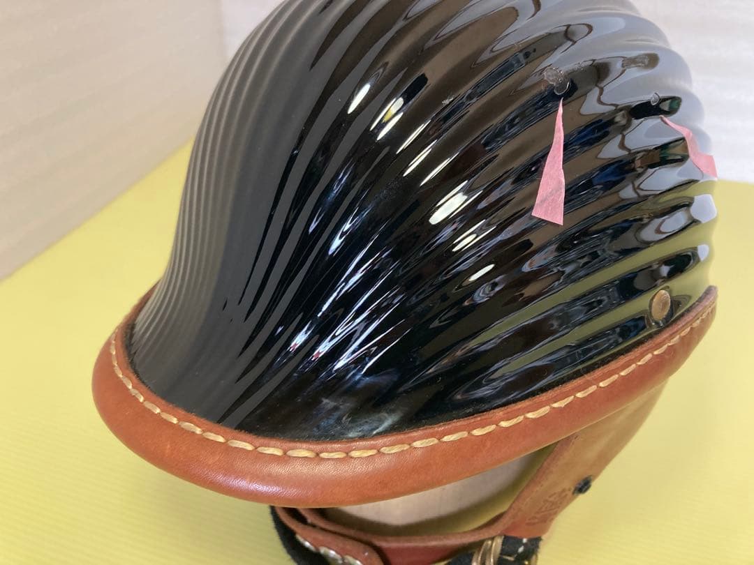 tt&co　旧型　レザートリム　ジョッキー　イヤーマフ 真鍮リベット　ハーレー