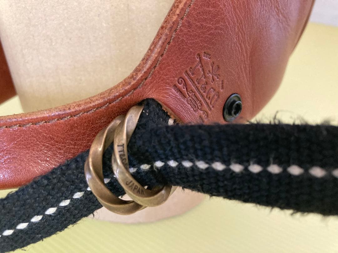 tt&co　旧型　レザートリム　ジョッキー　イヤーマフ 真鍮リベット　ハーレー