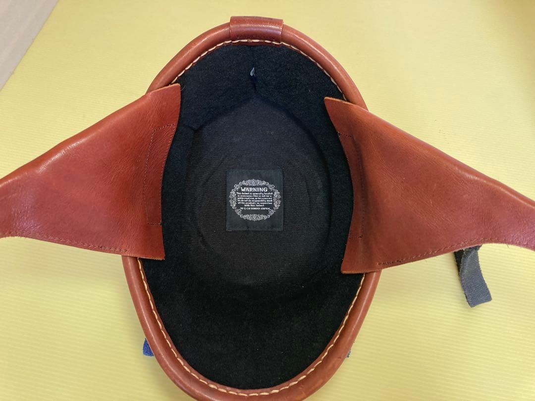 tt&co　旧型　レザートリム　ジョッキー　イヤーマフ 真鍮リベット　ハーレー