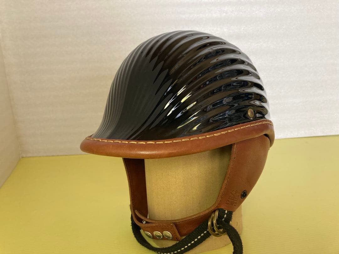 tt&co　旧型　レザートリム　ジョッキー　イヤーマフ 真鍮リベット　ハーレー