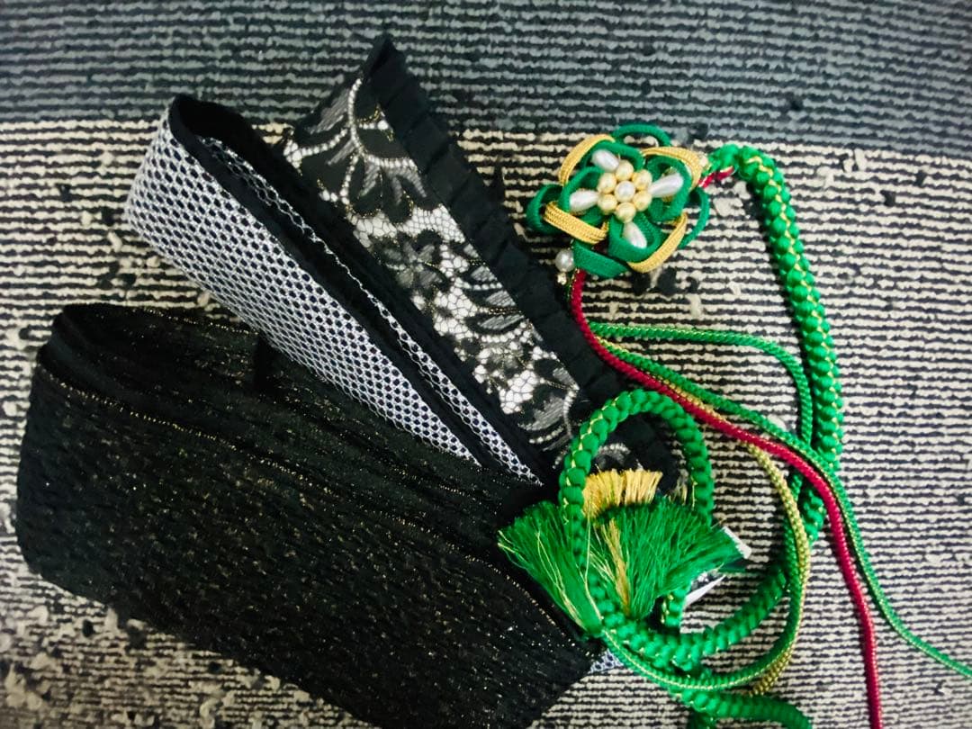 卒業式　成人式　振袖 千鳥格子柄