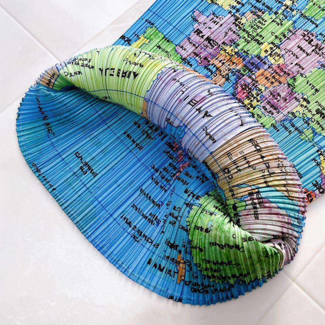 極美品✨希少 プリーツプリーズ 世界地図 カットソー 長袖 サイズ3 L