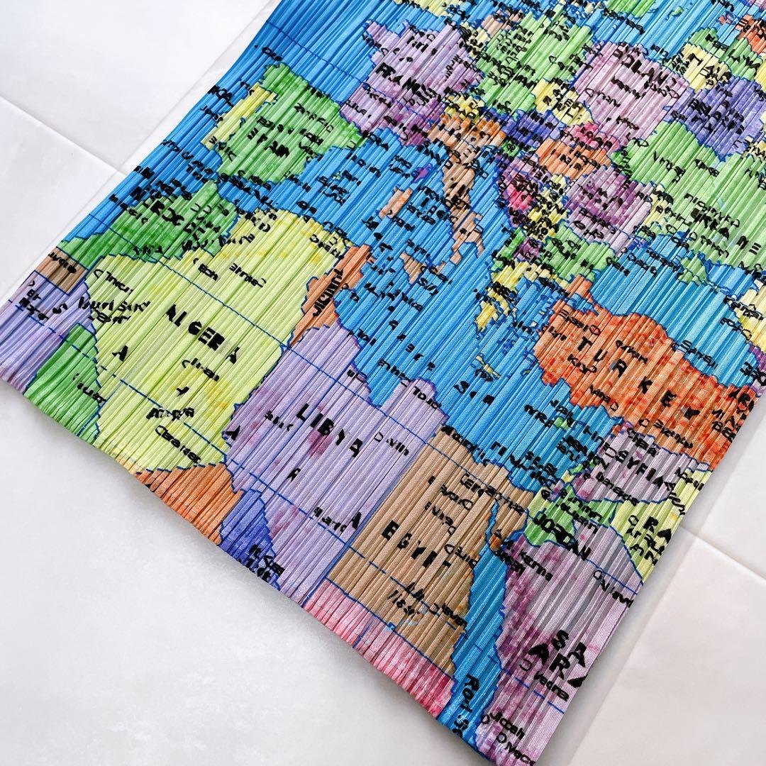 極美品✨希少 プリーツプリーズ 世界地図 カットソー 長袖 サイズ3 L