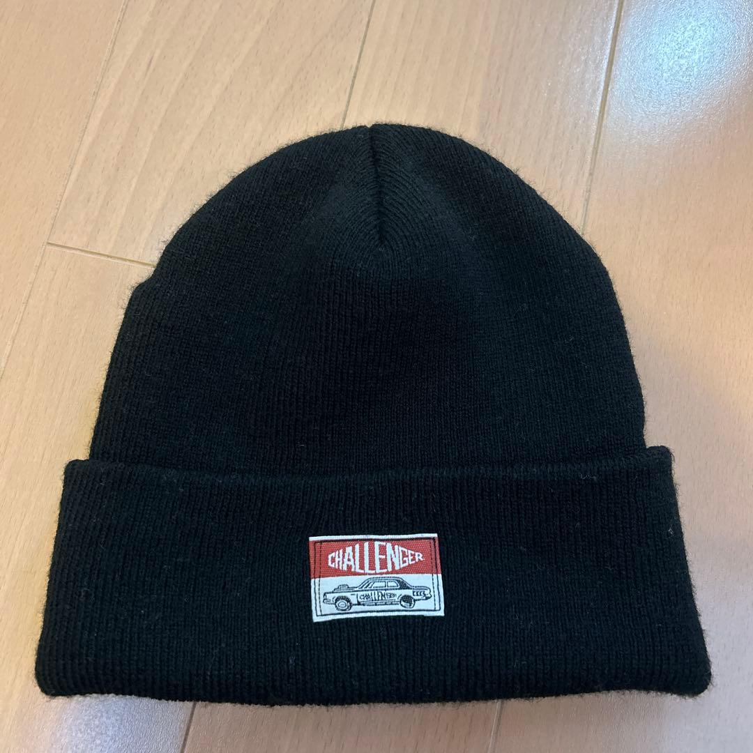 challenger ニット帽　ニットキャップ　ブラック　レア　完売