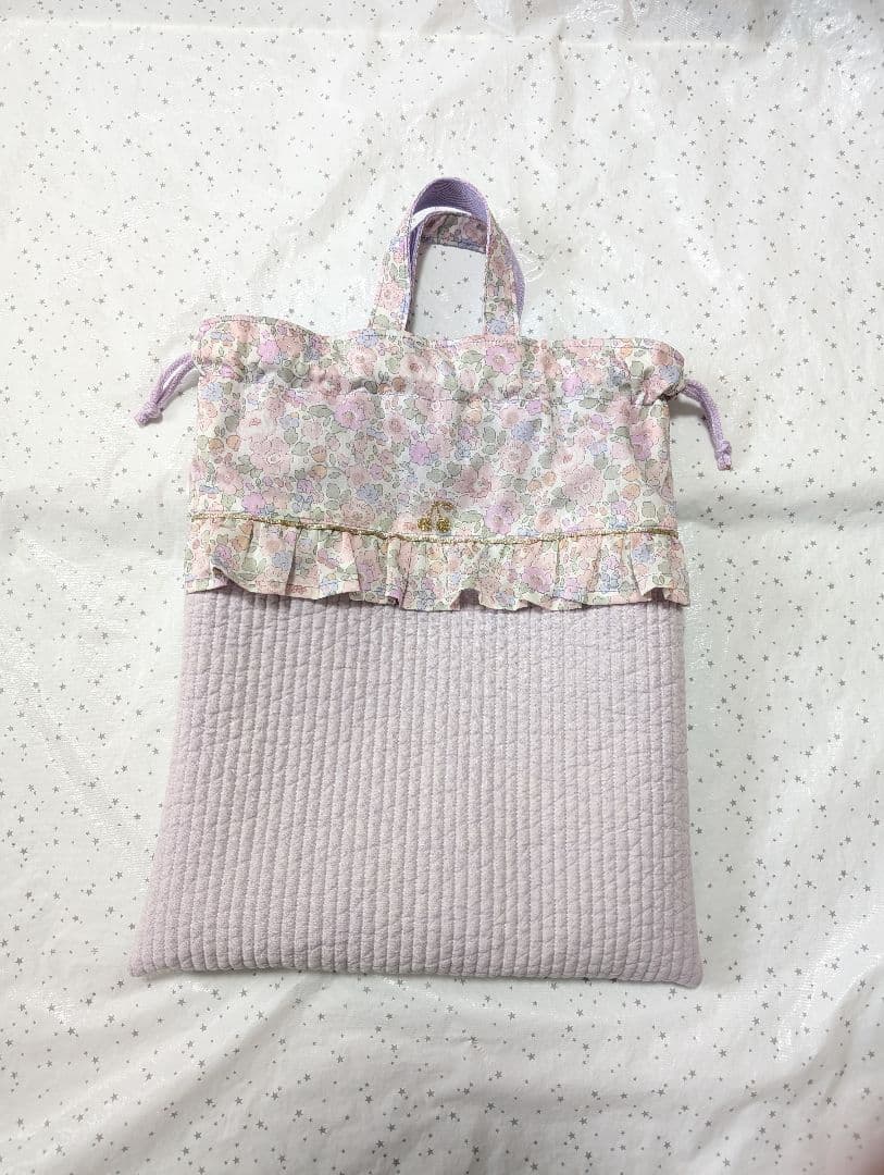 リバティ　レッスンバッグ上履き入れ体操服袋　ハンドメイド　ベッツィ×ヌビ