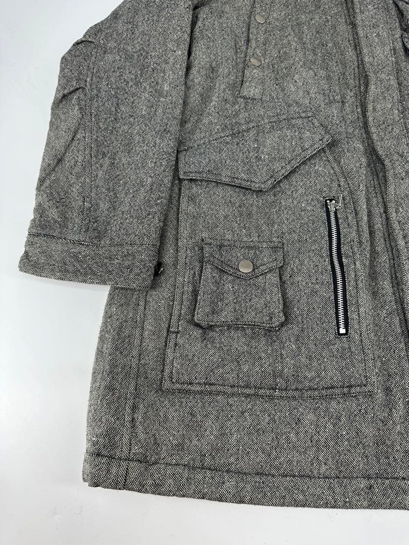 希少/レア/BURBERRY BLACK LABEL/中綿 ウールコート/M