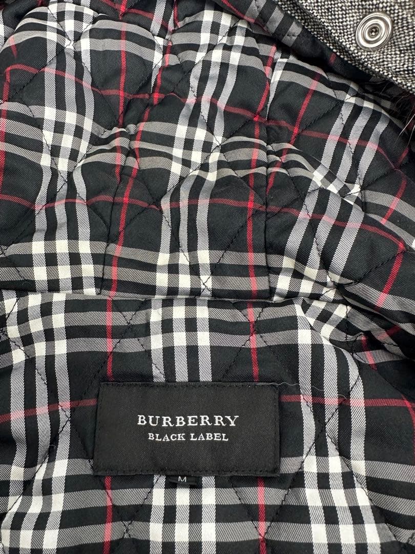 希少/レア/BURBERRY BLACK LABEL/中綿 ウールコート/M