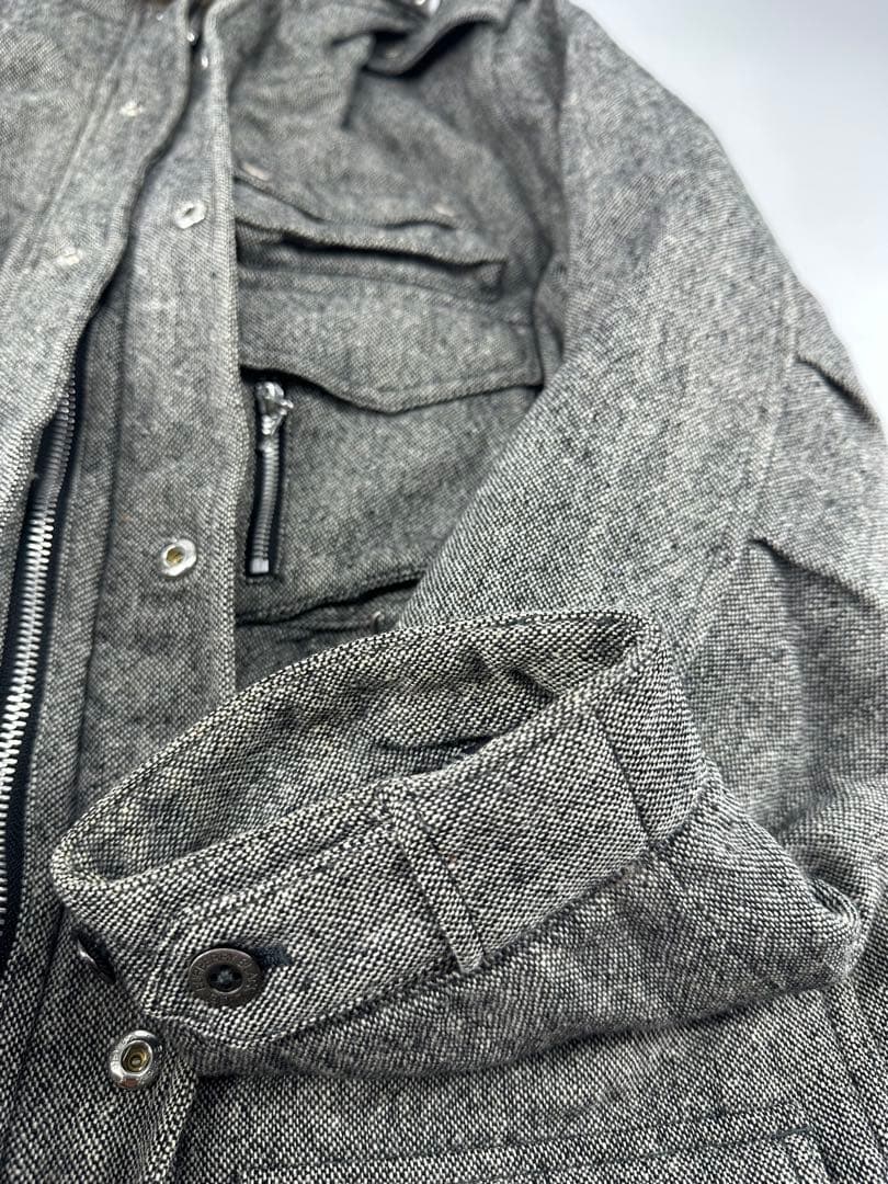 希少/レア/BURBERRY BLACK LABEL/中綿 ウールコート/M